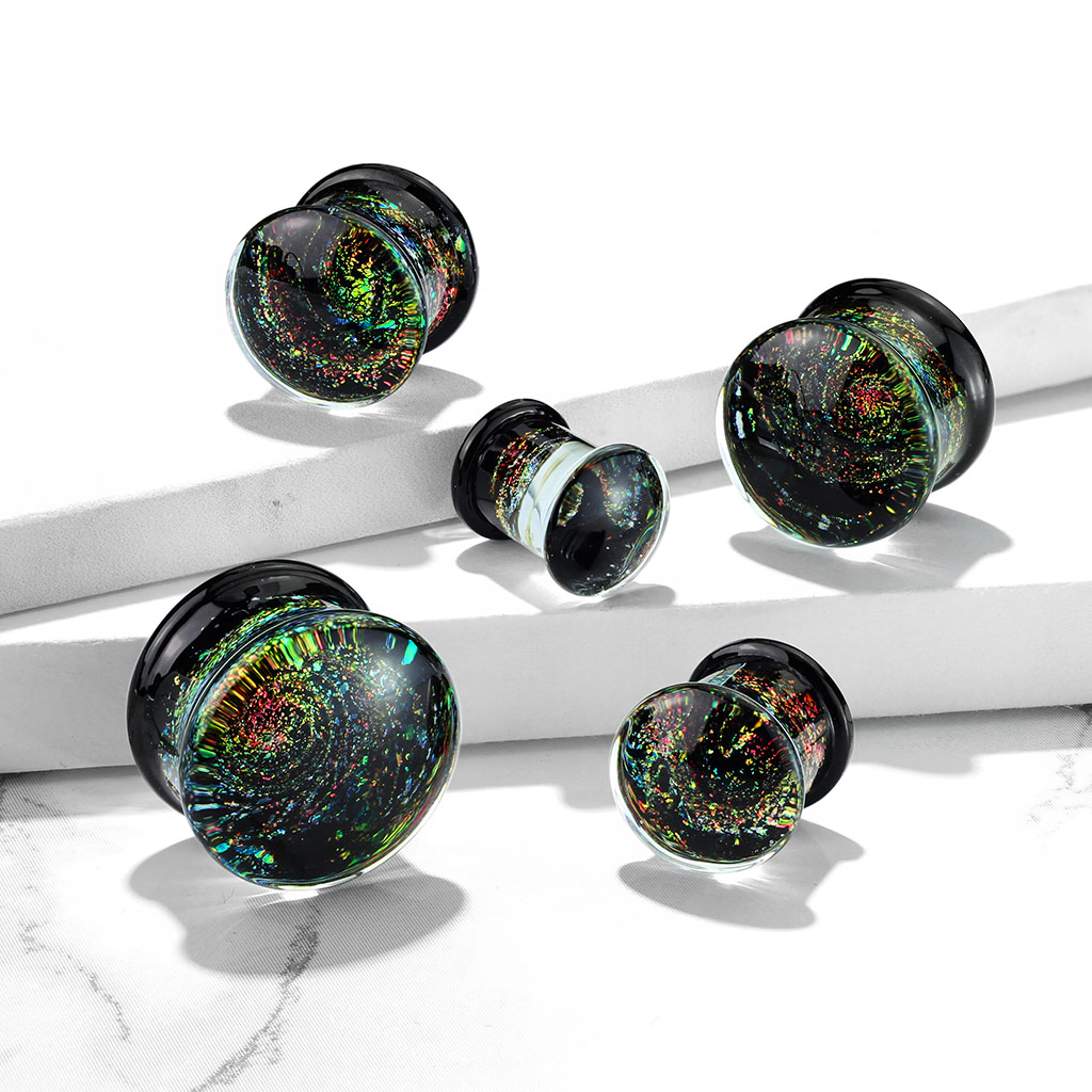 Gläserner Plug in Galaxie Optik