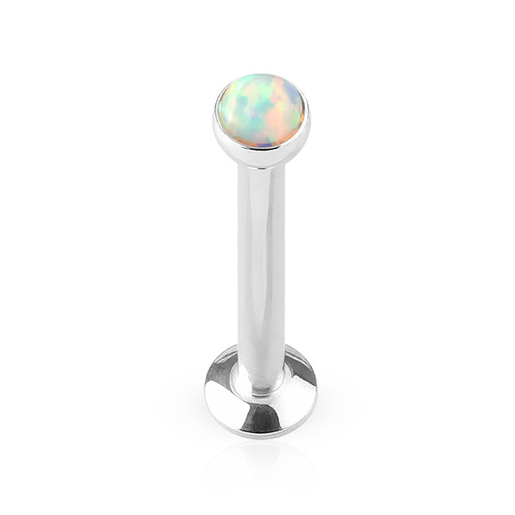 Labret mit innenseitigen Gewinde und Opalkugel
